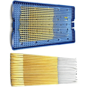 Rhoton Micro Dissector Kit Straight Set w/ Rack (19 pcs)