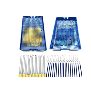 Rhoton Micro Dissector Kit, Straight & Bayonet Set w/ Rack (38 pcs)