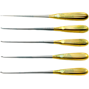 Spratt Brun Bone Curette Bundle Curved 26 cm Fig. 0-00000 (Set of 5)