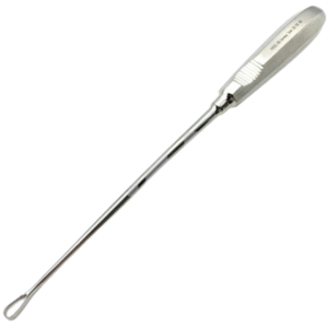 Recamier Uterine Curette Sharp - Rigid 7 mm Jaw - 30 cm Fig. 0