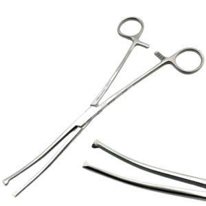 Kocher Hemostatic Forceps Curved Serrated Jaws 1 x 2 Teeth 22 cm