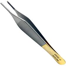 Adson Tissue and Dissecting Forceps 1 x 2 Teeth w/ Tungsten Carbide 12 cm